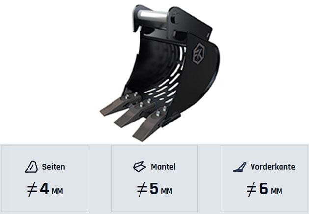 Sieblöffel 1,9 technische Daten Sieblöffel 1,9 technische Daten