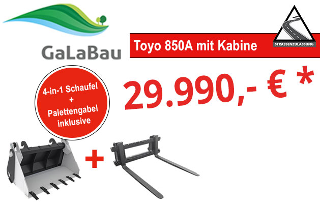 Galabau-Aktion Toyo 850A Kabine