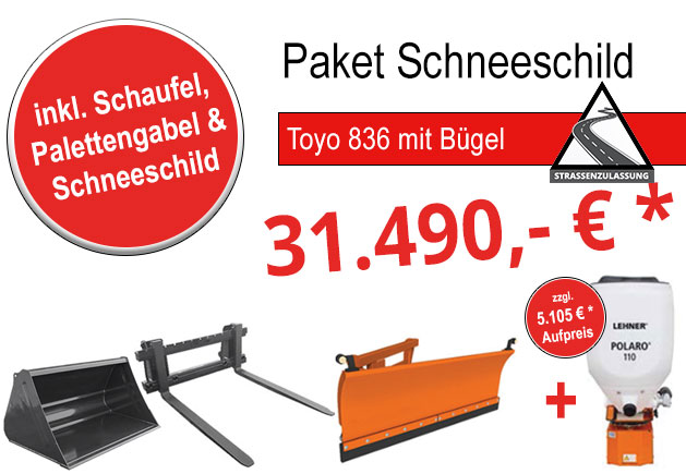 TOYO Winteraktion 836C mit Schneeschild