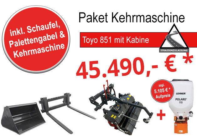TOYO Winteraktion 851C mit Kehrmaschine