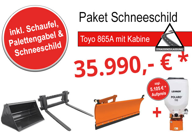 TOYO Winteraktion 865A Kabine mit Schneeschild